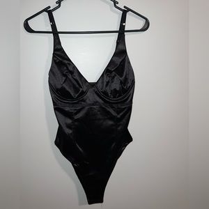 Satin corset style bodysuit sz. M